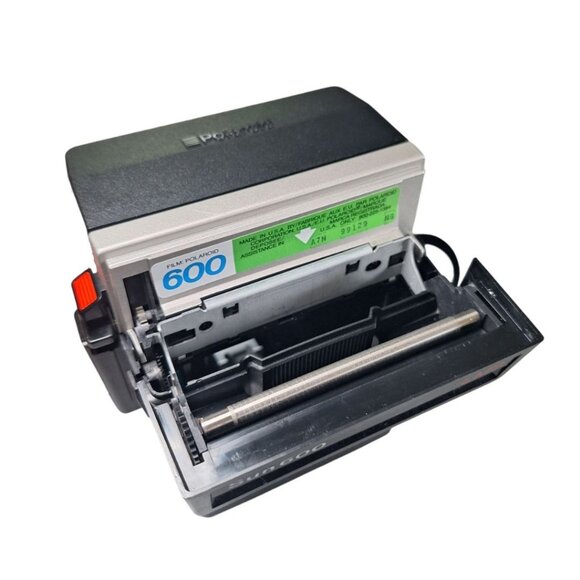 Polaroid Sun600 LMS Camera Vintage Pop Up Neck Strap Black USA Made Photography - Picture 6 of 11